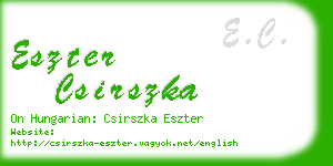 eszter csirszka business card